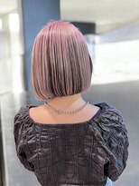 シエル バイ ケンジ 登戸 生田(CIEL by KENJE)&nbsp;ピンクボブハイライト／前髪/アンブレラカラー/パラパラブリーチ