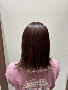 アクセ 切りっぱなしボブ×インナーカラーダブルカラー20代30代