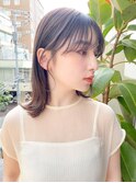 髪クラゲヘアーオリーブグレー 小顔ココアベージュ