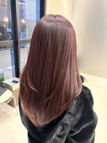 パルス ヨコハマ(PULSE yokohama)&nbsp;横浜レイヤーカットハッシュカットピンクベージュバーガンディ