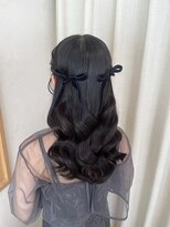 ソノ(sono)&nbsp;ハーフツイン　ベロアリボン　結婚式