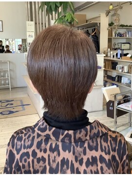 アシャ ヘアー ソリューション 神戸店(asha hair solution) イメチェン/ピンクベージュ/アンブレラカラー/前髪/摂津本山