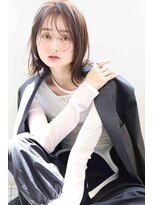 ムウ 難波(MOU)&nbsp;ボブクールショート前髪イメチェンピンクベージュ30代40代50代