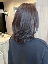 キャアリー(Caary) 福山人気20代30代レイヤーセミディ艶髪スモーキーブラウン立体感