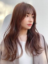 クティエ(Cuthie)&nbsp;#ロングレイヤー#シースルーバング#ブラウンベージュ#20代#30代