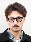原宿メンズパーマルーズショートアクティブショートツイスパ緩め