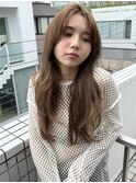 縮毛矯正/ワンホンレイヤー/ミルクティーブランド/ダークブルー