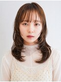 レイヤーカット/顔周りレイヤー/レイヤーボブ/小顔レイヤー