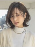 【顔タイプフレッシュ】オリーブグレージュボブ
