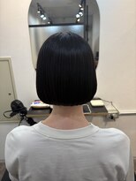 レト 梅田店(LETO) コンパクトボブ×ダークグレーカラー