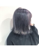 クラン(clan)&nbsp;clan 切りっぱなし小顔外ハネx美髪ラベンダーアッシュ