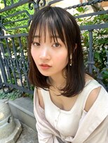 【mee.】ブチ　内巻きミディー