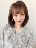 20代30代40代 大人可愛い 小顔 前下がりボブ レイヤーカット