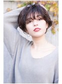『AUSTIN』ダブルバングブランジュ×小顔ワンサイドショート