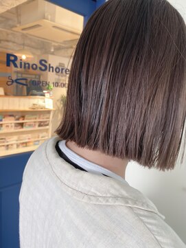 リノショアーズ ショウナン 辻堂店(RinoShores SHONAN) 【ハイライト+ワンカラー】ラインボブ/バイオレットベージュ