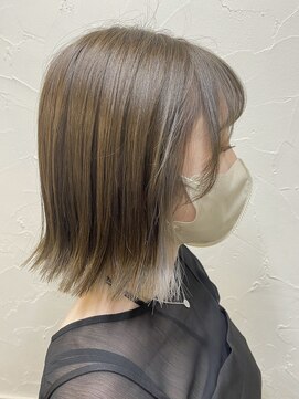 シュリット(schritt) ぱつっとボブ オリーブベージュ インナーベージュ momoko