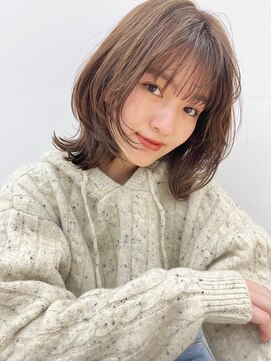 ホォレ 豊中店(fore) ベージュインナーカラーショートボブレイヤーミディアム前髪