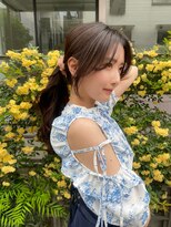 ガーランド (Garland) 大人かわいい小顔レイヤーピンクベージュ顔まわりレイヤーカット