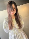 【恒吉佐央理】ブリーチなしで叶うピンクラベンダーベージュ