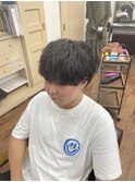 メンズ マッシュウルフ×ツイストスパイラルパーマ