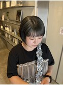 ショート×透明感抜群オリーブカラー
