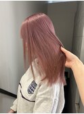 ピンクカラー　ケアブリーチ