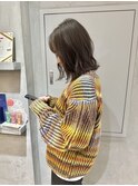 YOKE 切りっぱなしボブ結べるボブ大人ボブ透明感グレージュ