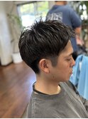 ツーブロック短めで涼しく快適♪