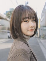 ガーデンヨコハマエスト(GARDEN YOKOHAMA est)&nbsp;ボブ　外ハネボブ　くびれヘア　切りっぱなしボブ　暗めカラー