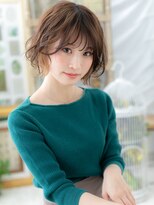 カバーヘア ブリス 志木南口駅前店(COVER HAIR bliss)&nbsp;イヤリングカラー韓国風ゆるふわボブパーマh4志木20代30代40代!