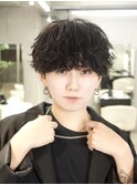 八代無造作マッシュ 熊本メンズヘア ツイストスパイラル 波巻き