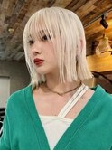 ブリーチ/クラゲヘアー/小顔に見せるヘア/ココアベージュ