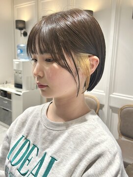 ザザ ZA/ZA 目白 【お洒落UP♪】ミニボブ×イヤリングカラー