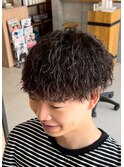 大分メンズ刈り上げマッシュツイストスパイラルパーマ