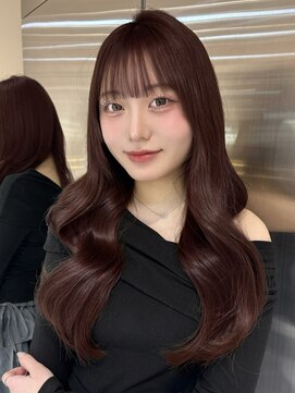 ルームバイシー 新宿(Loom. by Sea) ＊レイヤーカット×ピンクブラウン【新宿/韓国ヘア/小顔ヘア】