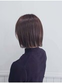 切りっぱなしボブ×透明感カラー