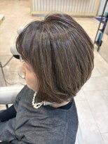 アッシュ 仙川店(Ash) 40代50代60代大人ショートボブ白髪ぼかし脱白髪染めハイライト