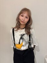 チクロヘアー(Ticro hair)&nbsp;@nkkn15 ハイトーンベージュ/ レイヤーカット