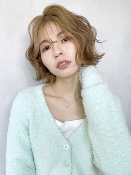 アイティー バイ アルバム 浦和店(IT by ALBUM) ボブウェーブ_イヤリングカラーラベンダーカラー_8350