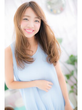 ミック 日暮里店(miq) ハイトーンカラーで透明感★リラクシーなエアリーロングb1