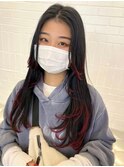 ダブルカラーレッドベージュケアブリーチハイトーン髪質改善