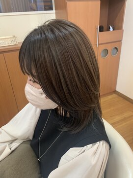 アメイジングヘアー 千歳店(AMAZING HAIR) ミディアムレイヤー/大人可愛い/艶感/髪質改善/ナチュラル
