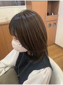 ミディアムレイヤー/大人可愛い/艶感/髪質改善/ナチュラル