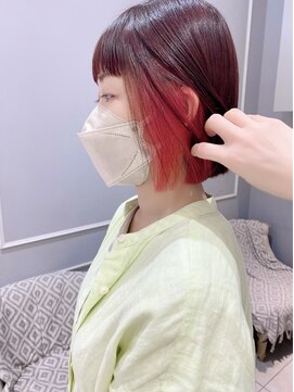 ネオリーブギンザ 銀座店(Neolive GINZA) 斜めバング/グレージュカラー/デザインカラー/インナーカラー