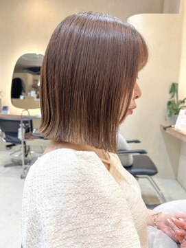 ヒビヲ(HIBIO) ナチュラルボブフルカラーケアブリーチダブルカラーミニボブ韓国