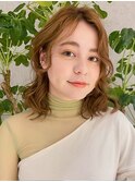 朝のスタイリング楽ちんナチュラルウェーブパーマ伸ばしかけ前髪