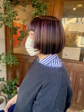 ドット ヘアー(dot.hair) ピンクハイライトカラー