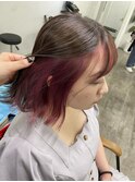 インナーカラーピンクシアーカラー成増