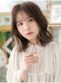 外国人風イヤリングカラー小顔エアリーミディh3戸頭20代30代40代