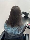 エンドカラー/レイヤーカット/ペールブルー